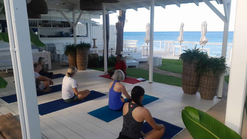Beach yoga